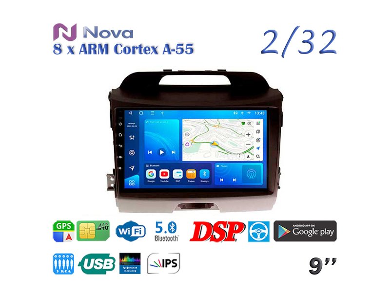 Магнитола штатная Kia Sportage 2010