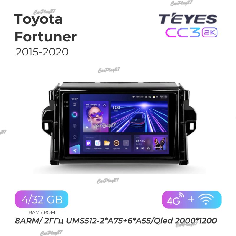 Магнитола штатная Toyota Fortuner 2015