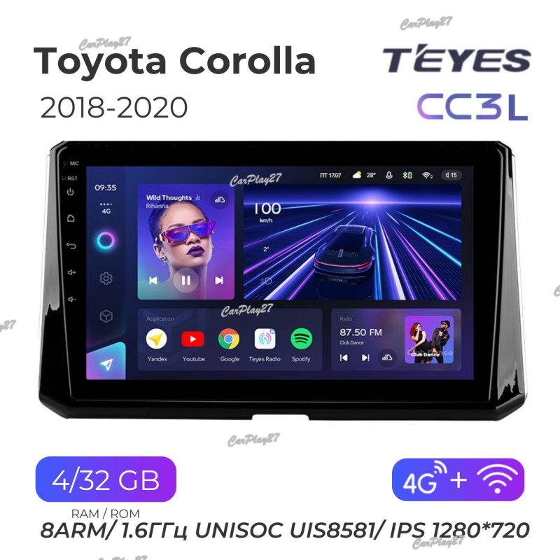 Магнитола штатная Toyota Corolla 2018