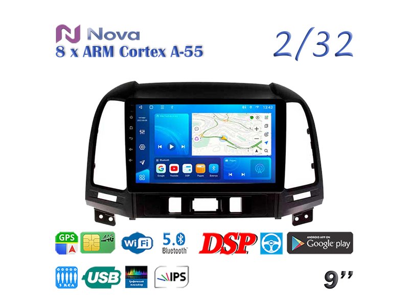 Магнитола штатная Hyundai Santa Fe 2006