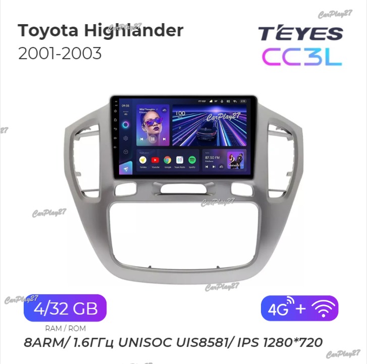 Магнитола штатная Toyota Highlander 2001