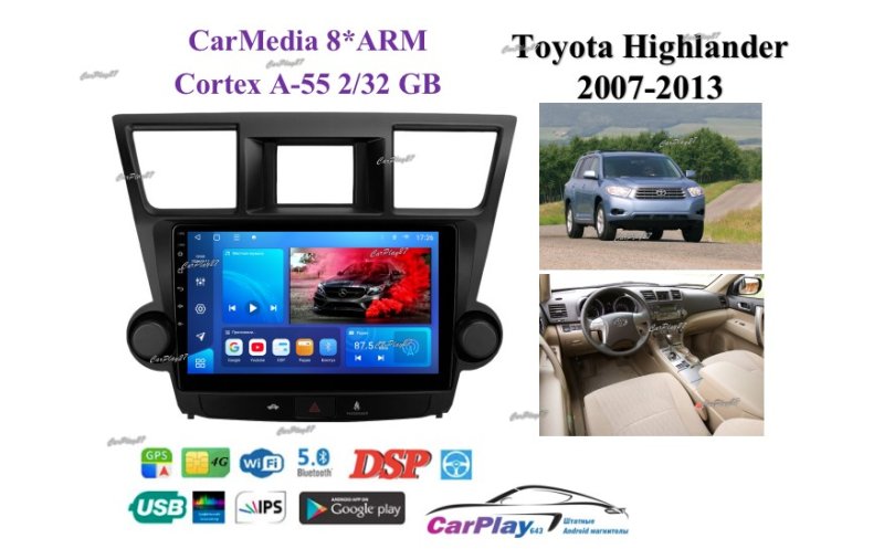Магнитола штатная Toyota Highlander 2007