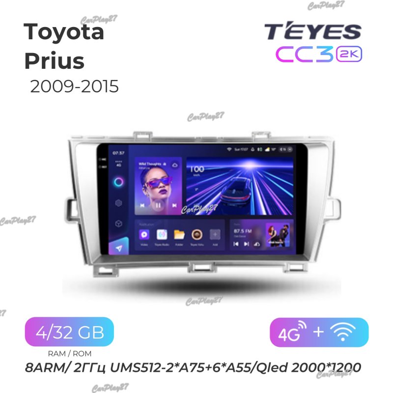 Магнитола штатная Toyota Prius 30 ZVW30 2009 прав.