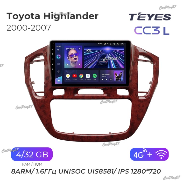 Магнитола штатная Toyota Highlander 2000