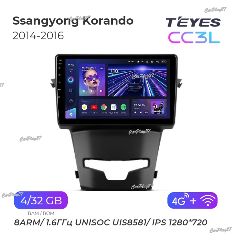 Магнитола штатная Ssangyong Korando 2014