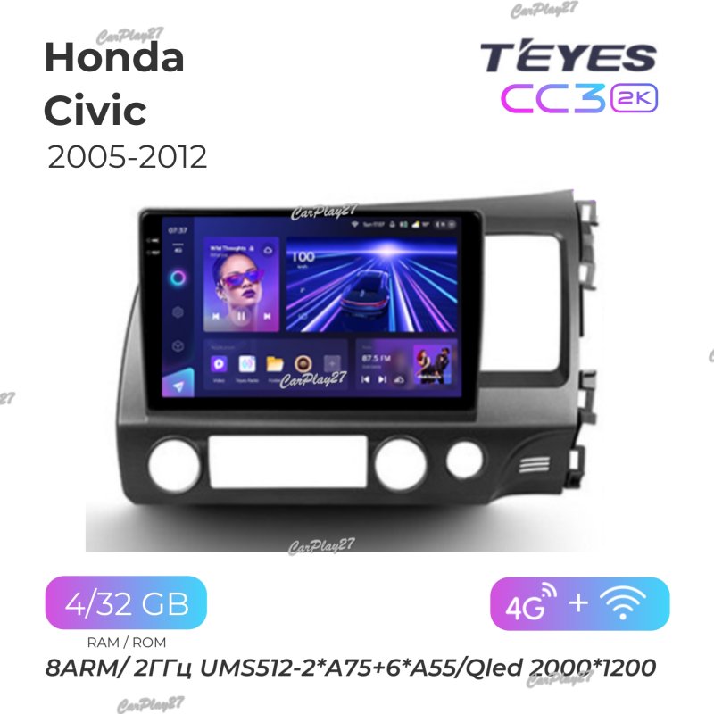 Магнитола штатная Honda Civic 2005 прав.